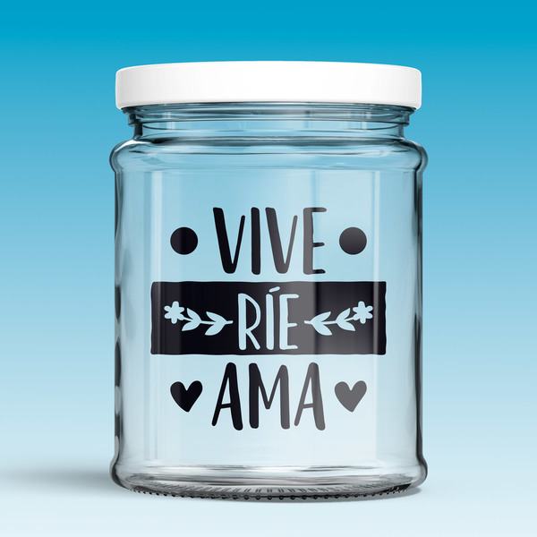 Vinilos Decorativos: Vive, ríe, ama