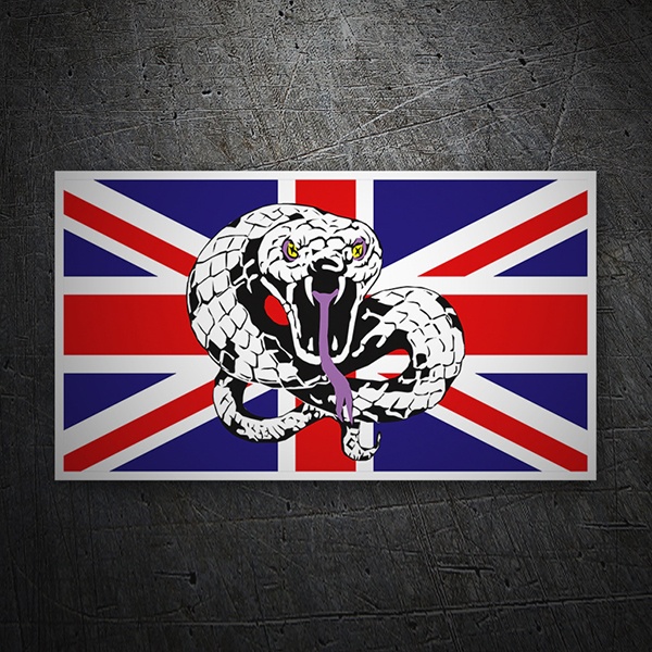 Pegatinas: Bandera Reino Unido y Serpiente