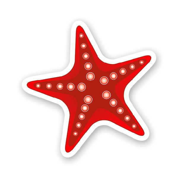 Pegatina Estrella De Mar Roja Teleadhesivo Com