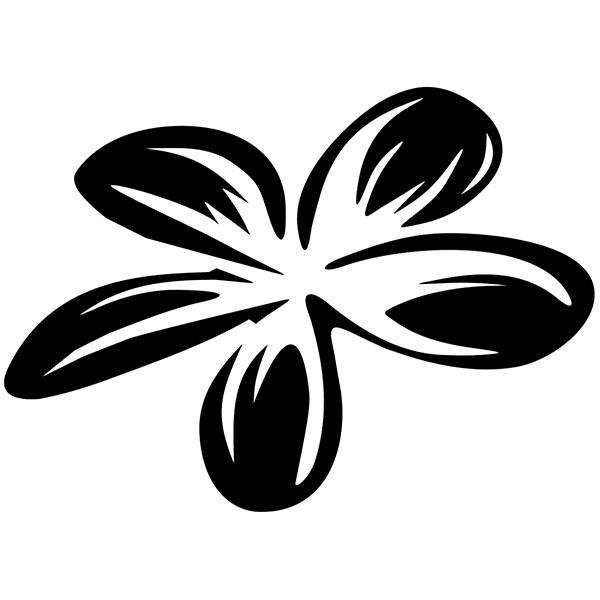 Pegatinas: Flor Plumeria de Hawái