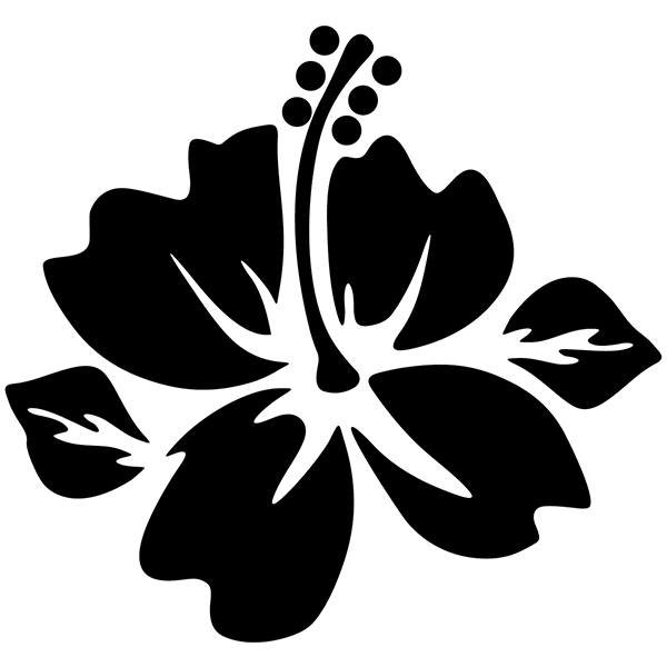 Pegatinas: Flor Hibiscus de Hawái