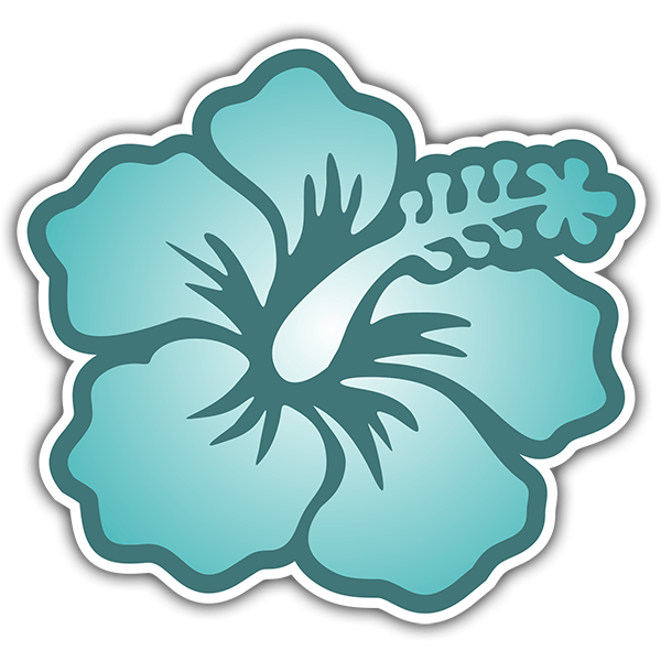 Pegatinas: Flor hawaiana Hibiscus