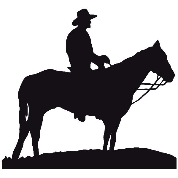 Pegatinas: Vaquero a caballo