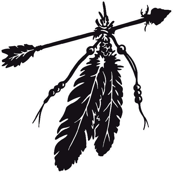 Pegatinas: Flecha de indio y plumas