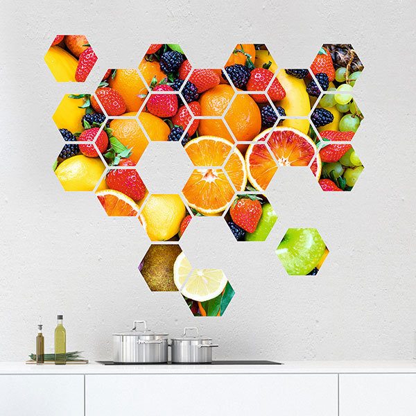 Vinilos Decorativos: Kit Geométrico Frutas