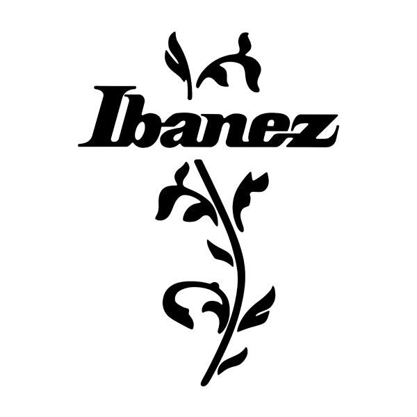 Pegatinas: Ibanez Guitarra con Elemento Floral