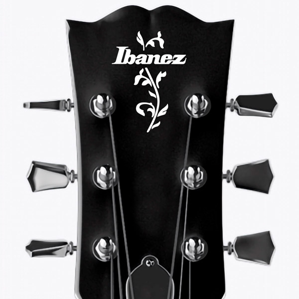 Pegatinas: Ibanez Guitarra con Elemento Floral