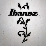 Pegatinas: Ibanez Guitarra con Elemento Floral 3