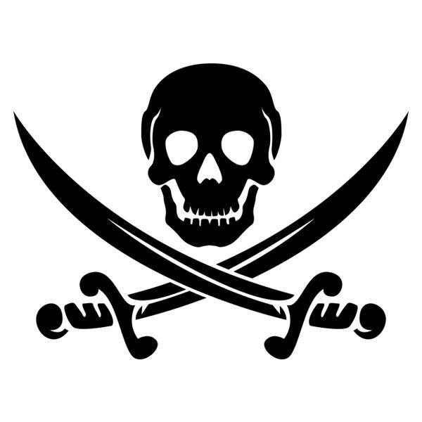 Vinilos Decorativos: Jolly Roger Pirata (Halloween)