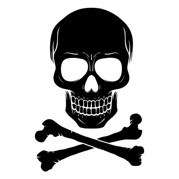 Vinilos Decorativos: Calavera con dos tibias