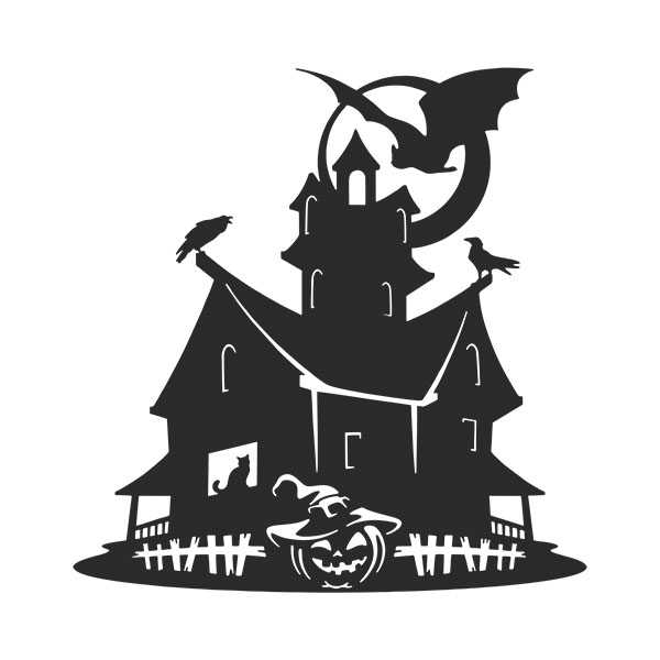 Pegatinas: Casa encantada Halloween