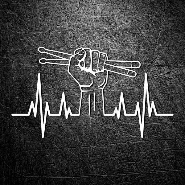 Pegatinas: Cardio Electro Mano Baterista