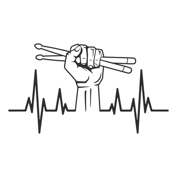 Pegatinas: Cardio Electro Mano Baterista