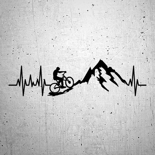 Pegatinas: Ciclismo montañero cardio