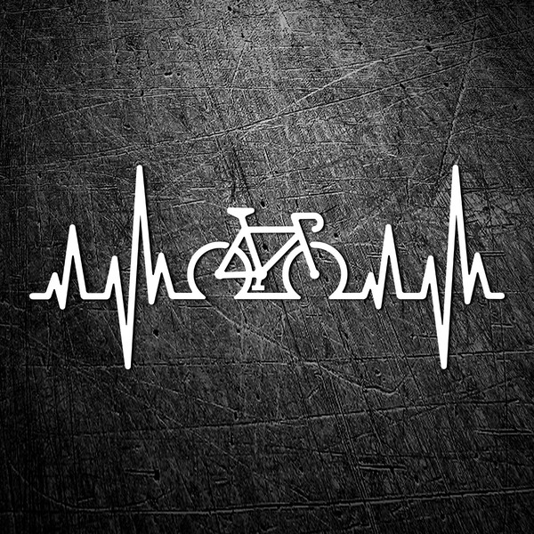 Pegatinas: Cardiograma Ciclismo Carretera 0