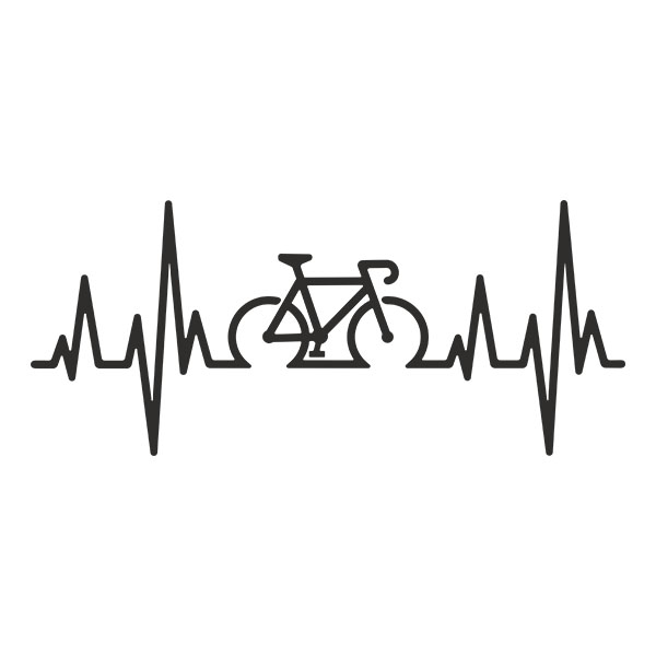 Pegatinas: Cardiograma Ciclismo Carretera