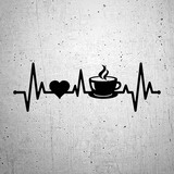 Pegatinas: Cardiograma Cafe Latido 2