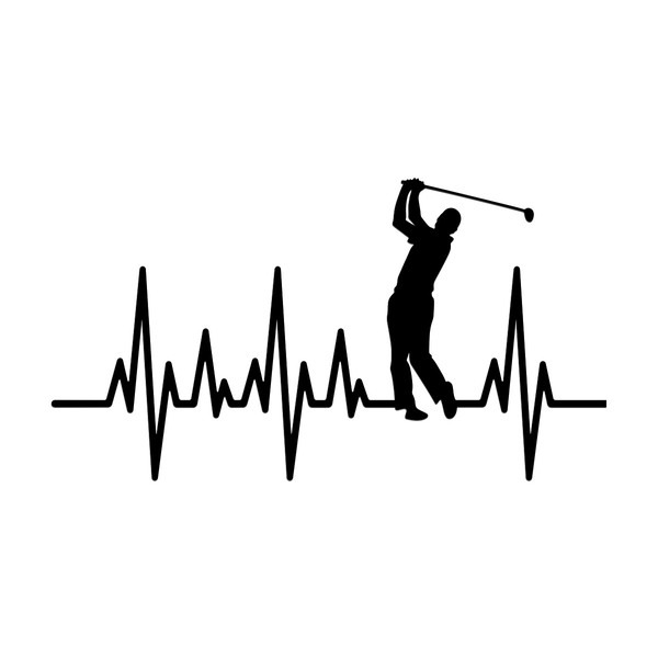 Pegatinas: Cardiograma Golf