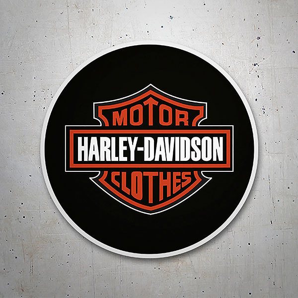 Pegatinas: Harley Davidson con fondo negro
