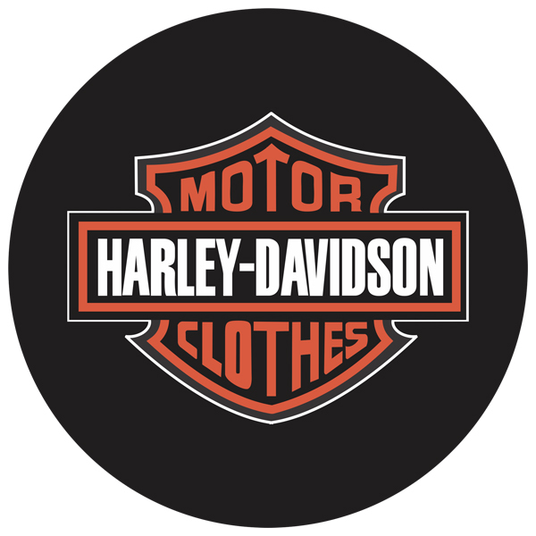 Pegatinas: Harley Davidson con fondo negro