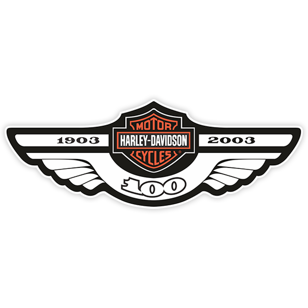 Pegatinas: Harley Davidson 1903-2003 0