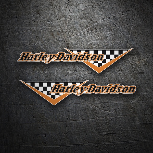 Pegatinas: Kit Harley Davidson bandera cuadros