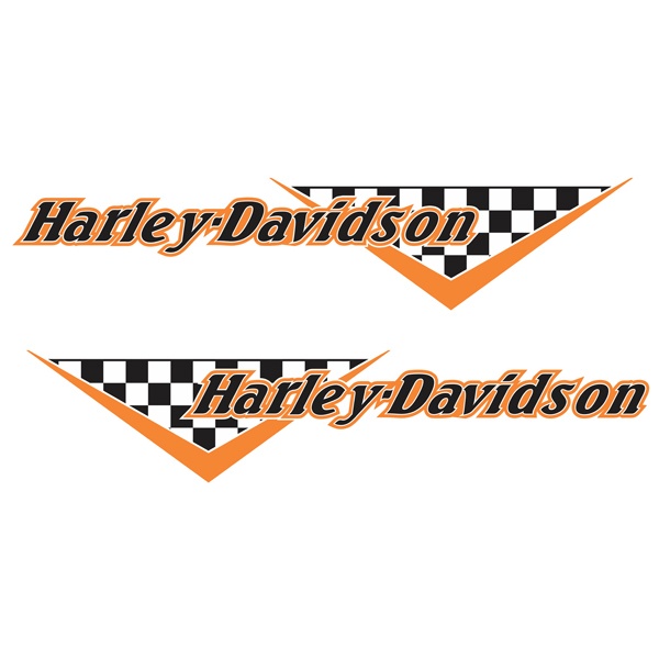 Pegatinas: Kit Harley Davidson bandera cuadros