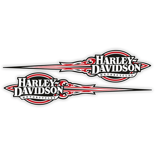 Pegatinas: Kit Harley Davidson adrenalina roja