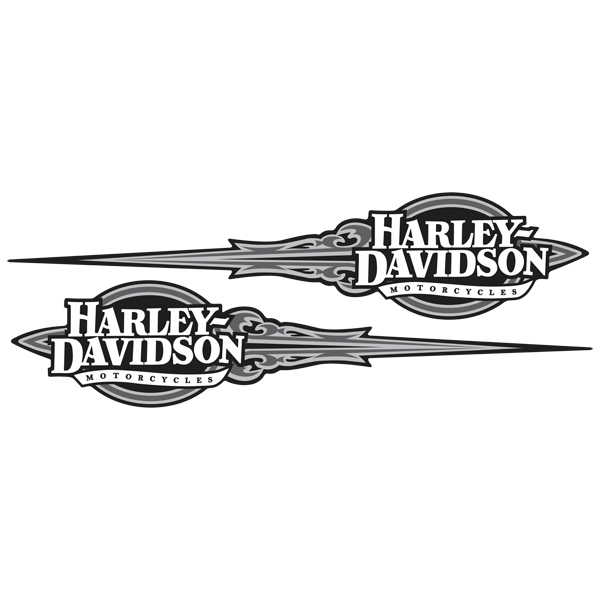 Pegatinas: Kit Harley Davidson adrenalina gris