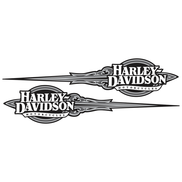 Pegatinas: Kit Harley Davidson adrenalina gris 0