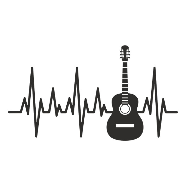 Vinilos Decorativos: Electrocardiograma guitarra