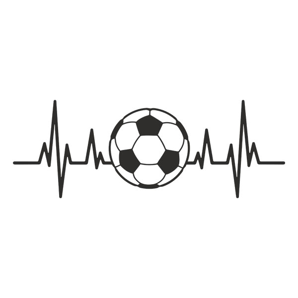 Vinilos Decorativos: Electrocardiograma balón de fútbol