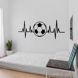 Vinilos Decorativos: Electrocardiograma balón de fútbol 2