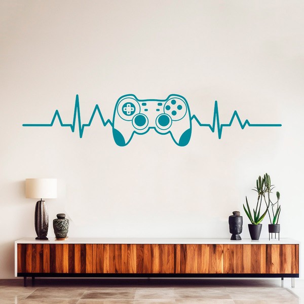 Vinilos Decorativos: Electrocardiograma Mando Gamer