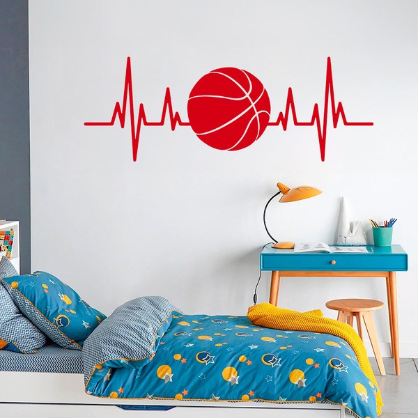 Vinilos Decorativos: Electrocardiograma Baloncesto