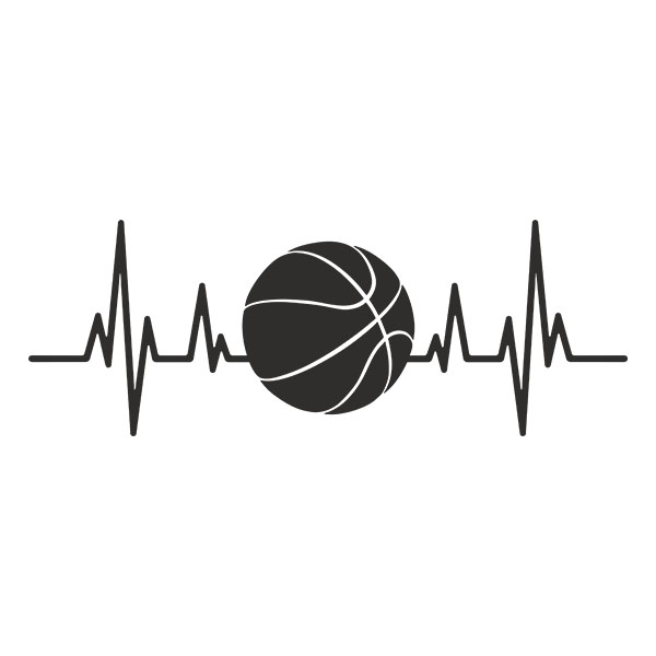 Vinilos Decorativos: Electrocardiograma Baloncesto