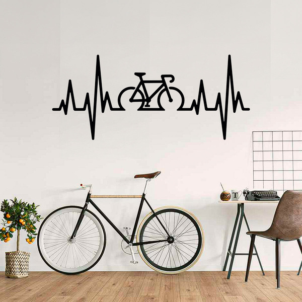 Vinilos Decorativos: Electrocardiograma Bicicleta Carretera