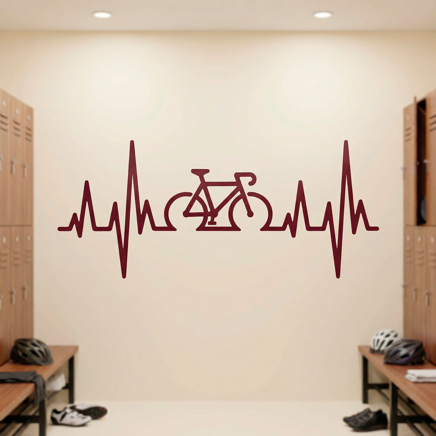 Vinilos Decorativos: Electrocardiograma Bicicleta Carretera