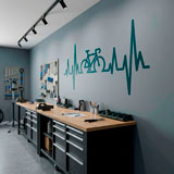 Vinilos Decorativos: Electrocardiograma Bicicleta Carretera 15