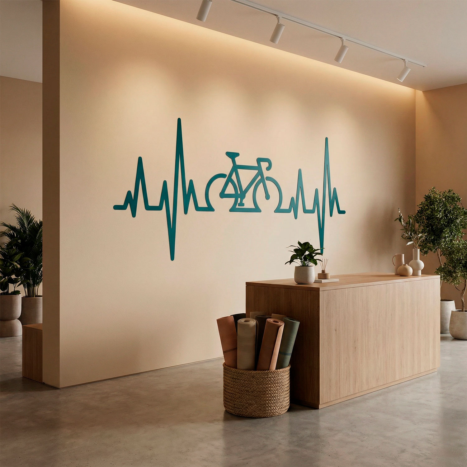 Vinilos Decorativos: Electrocardiograma Bicicleta Carretera