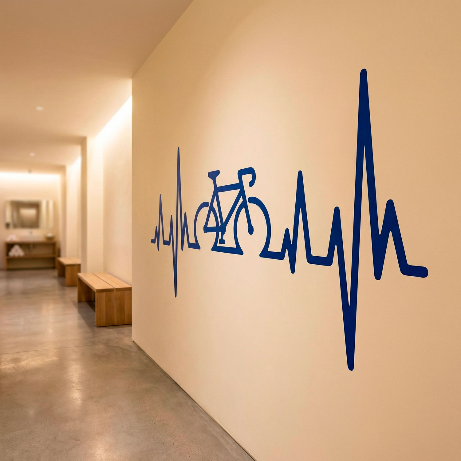 Vinilos Decorativos: Electrocardiograma Bicicleta Carretera