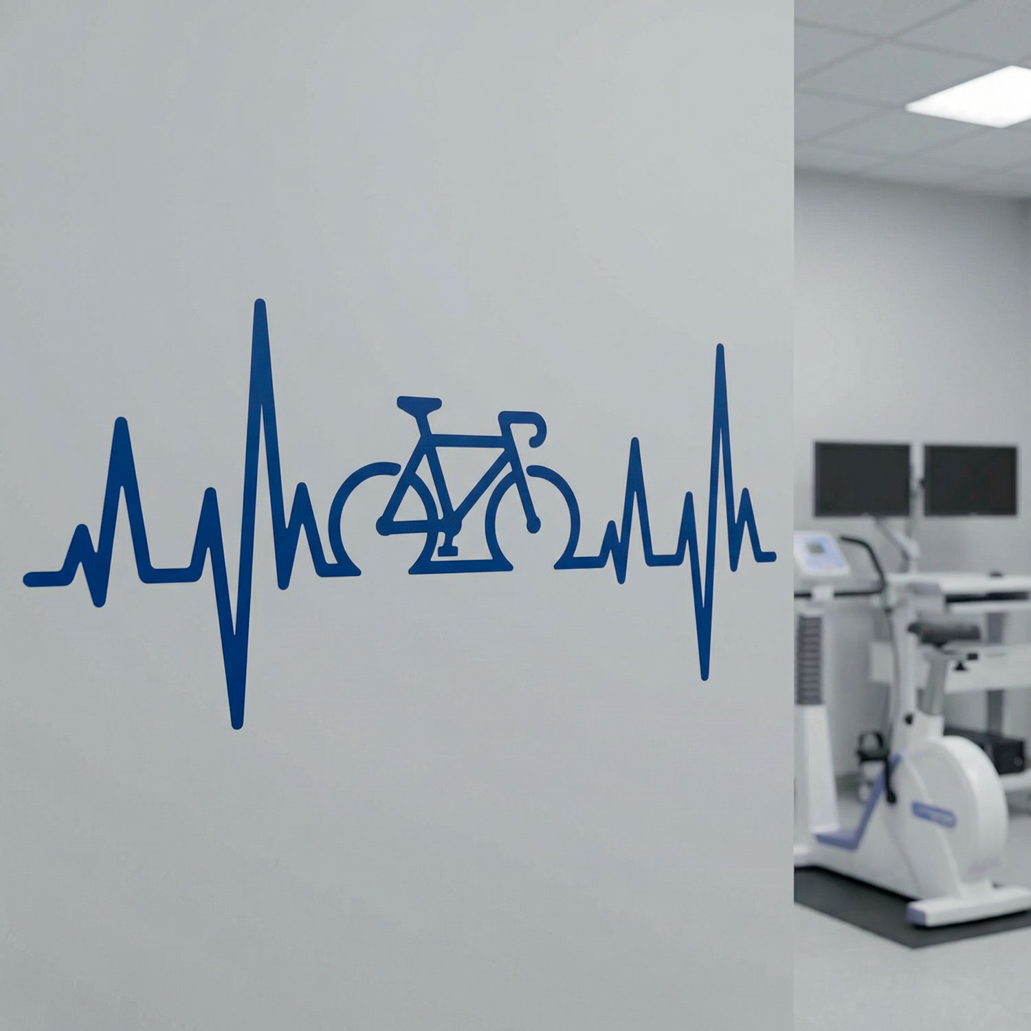 Vinilos Decorativos: Electrocardiograma Bicicleta Carretera