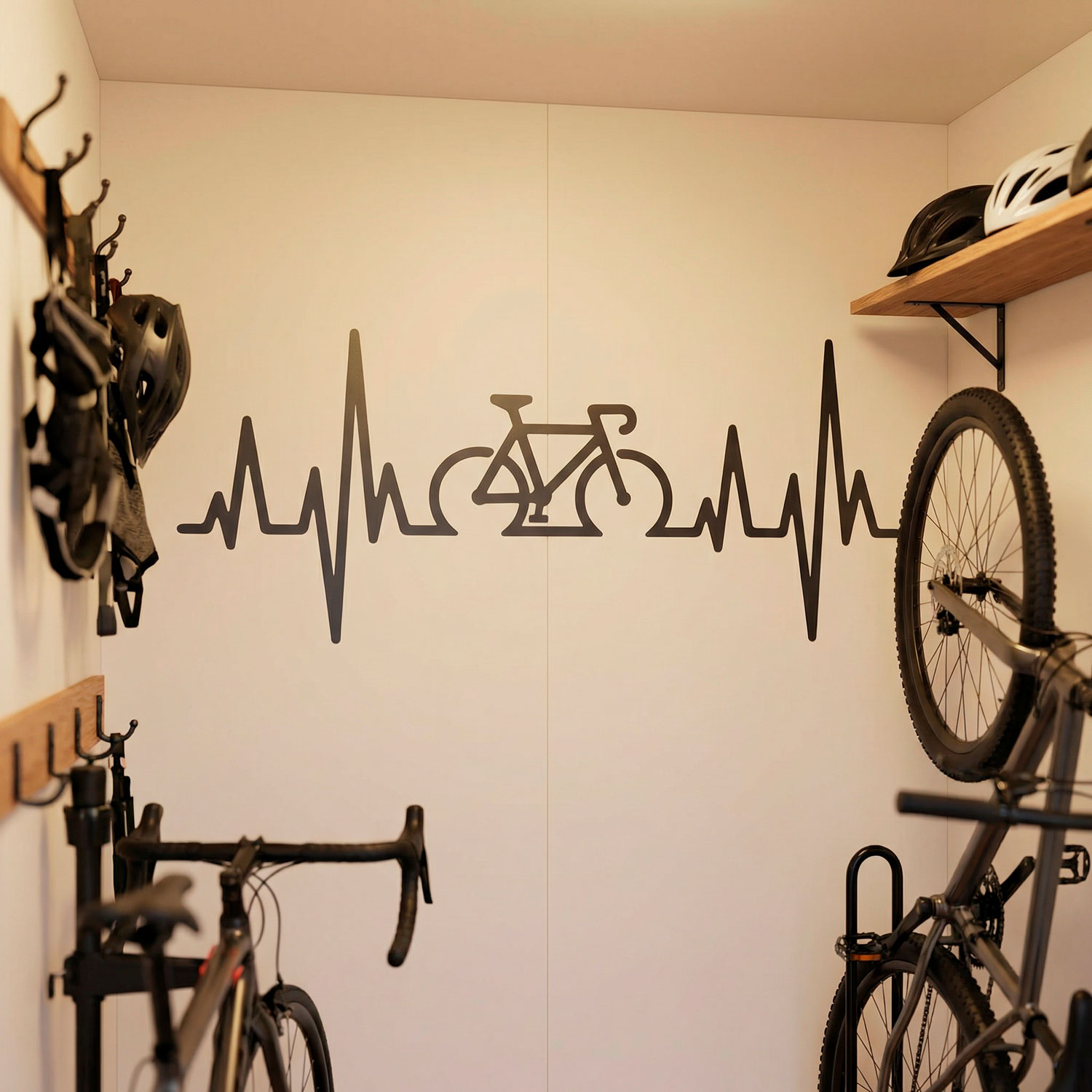 Vinilos Decorativos: Electrocardiograma Bicicleta Carretera