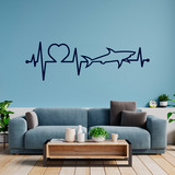 Vinilos Decorativos: Electrocardiograma Tiburón 2