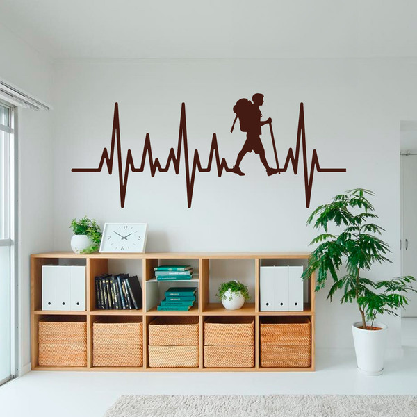 Vinilos Decorativos: Electrocardiograma Senderismo