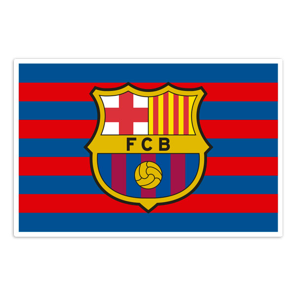 Pegatinas: Bandera Escudo FC Barcelona