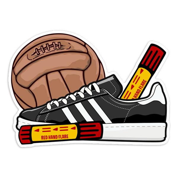 Pegatinas: Balón Retro y Bengalas Ultra