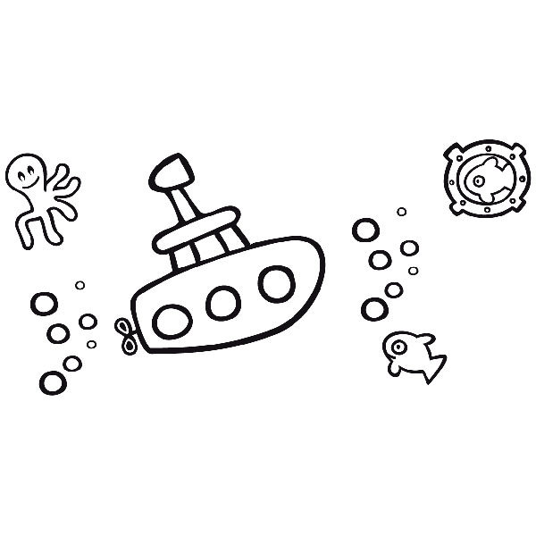 Vinilos Infantiles: Submarino divertido