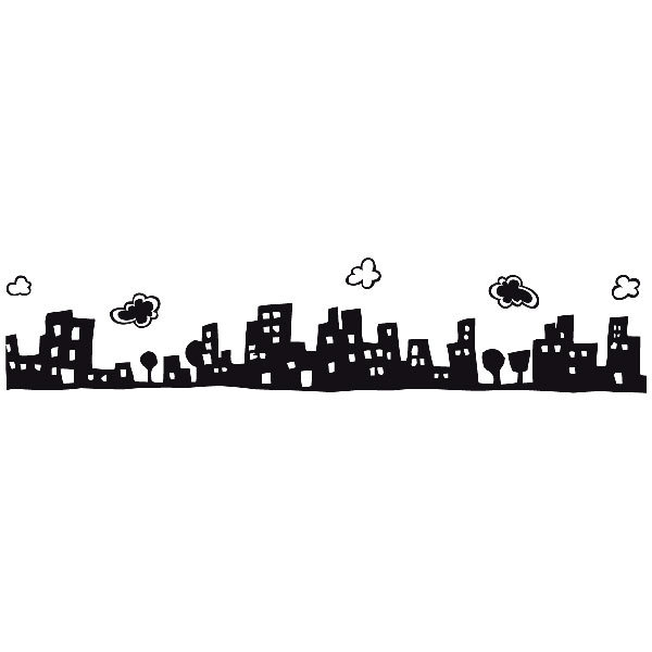 Vinilos Infantiles: Skyline ciudad mágica