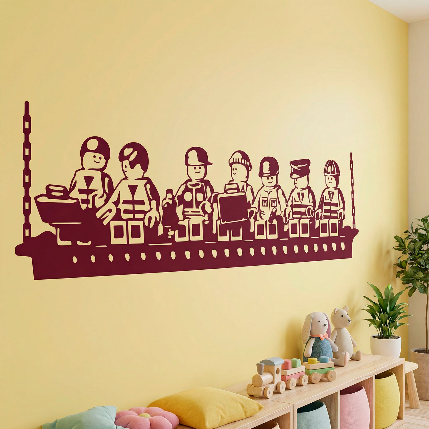 Vinilos Infantiles: Almuerzo de obreros Lego